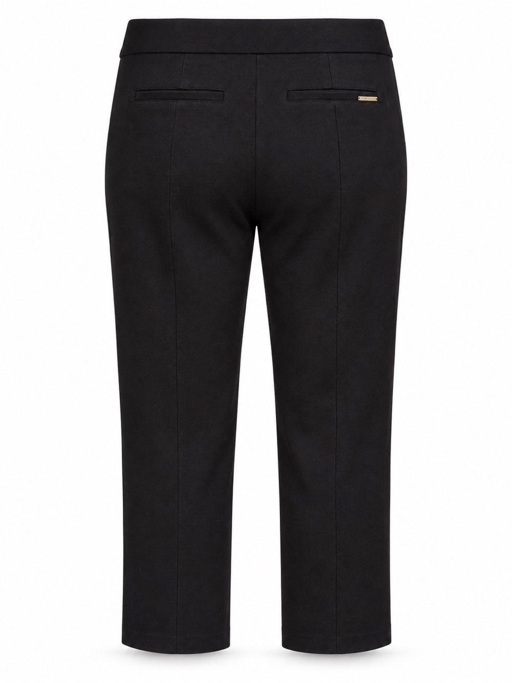 Anne Klein Black Pull-On Ponte Ankle Pants Size M Straight Leg - Picture 4 of 5